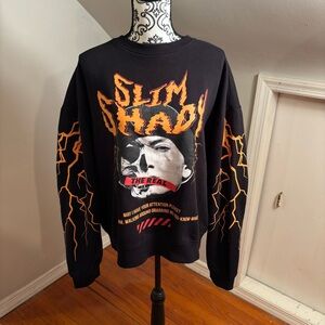 Redefined Rebel Slim Shady Eminem SweatShirt Hip Hop Rap Size M Oversized